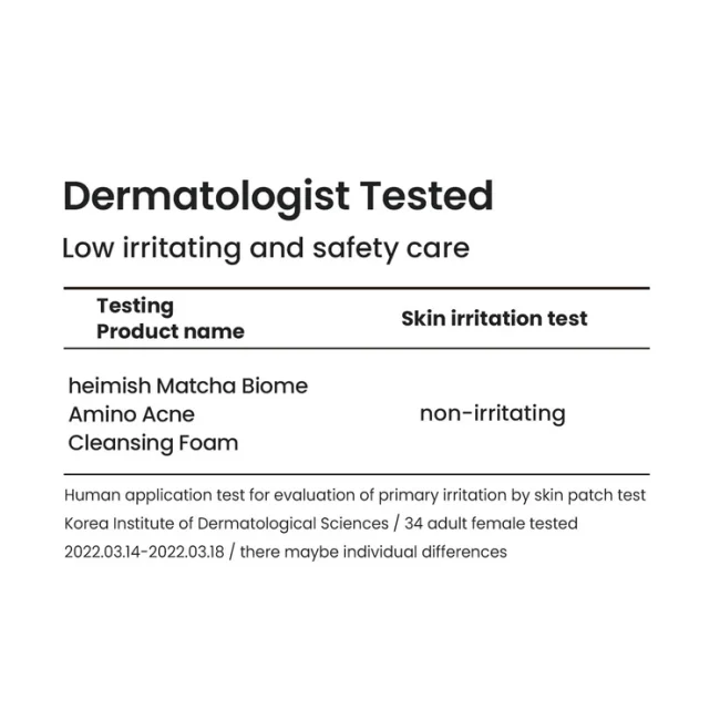 Heimish Matcha Biome Amino Acne Cleansing Foam 150ml 11