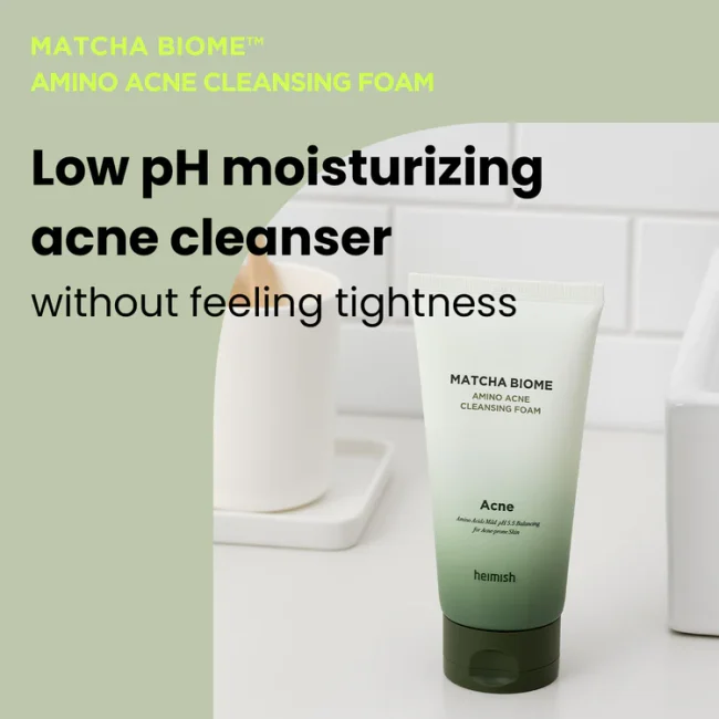 Heimish Matcha Biome Amino Acne Cleansing Foam 150ml 2