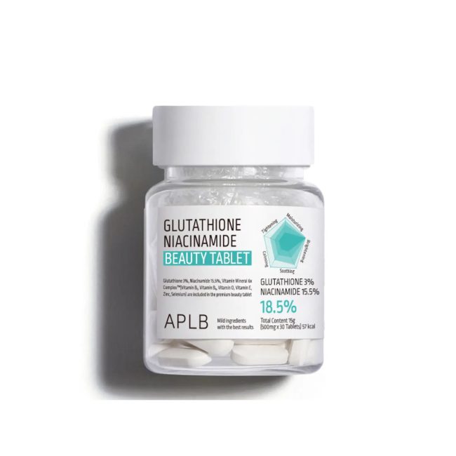 APLB Glutathione Niacinamide Beauty Tablet 500mg x 30 Tablets APLB Glutathione Niacinamide Beauty Tablet 500mg x 30 Tablets
