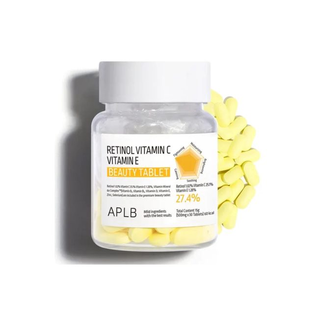 APLB Retinol Vitamin C Vitamin E Beauty Tablet 500mg x 30 Tablets APLB Retinol Vitamin C Vitamin E Beauty Tablet 500mg x 30 Tablets
