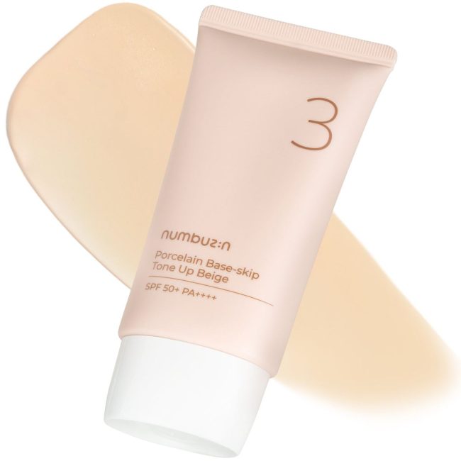 Numbuzin No.3 Porcelain Base-Skip Tone Up Beige 50ml 2 Numbuzin No.3 Porcelain Base-Skip Tone Up Beige 50ml