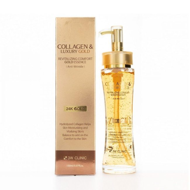 3W Clinic Collagen & Luxury Gold Revitalizing Comfort Gold Essence 150ml 3W Clinic Collagen & Luxury Gold Revitalizing Comfort Gold Essence 150ml