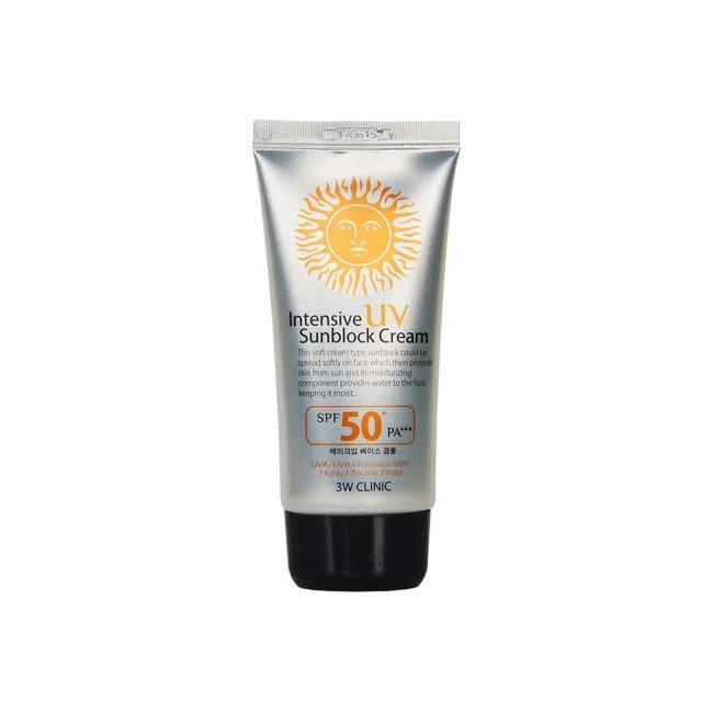 3W Clinic Intensive UV Sunblock Cream SPF50+ Pa+++ – 70ml 3W Clinic Intensive UV Sunblock Cream SPF50+ Pa+++ – 70ml