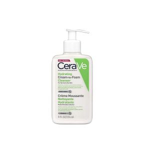 CeraVe Hydrating Cream-to-Foam Cleanser, 236ml, Makeup Remover and Face Wash