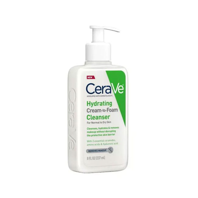 Cerave Hydrating Cream-to-Foam Cleanser – 237ml Cerave Hydrating Cream-to-Foam Cleanser – 237ml