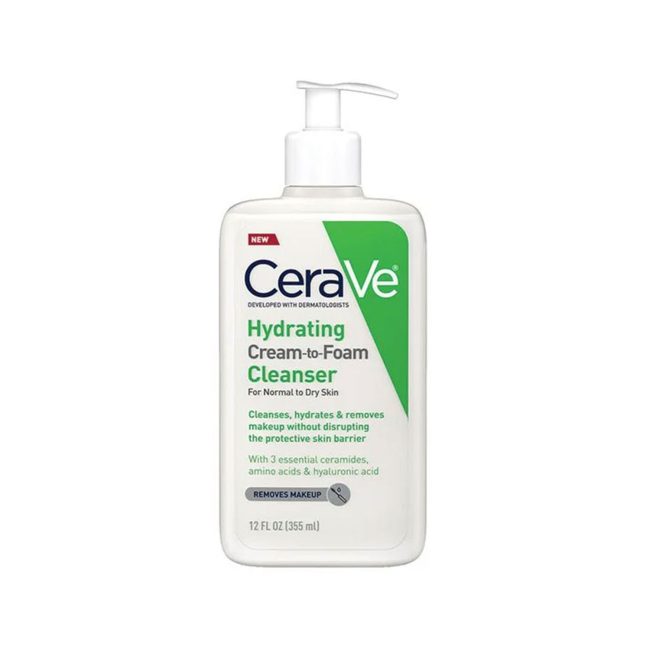 Cerave Hydrating Cream-to-Foam Cleanser – 355ml Cerave Hydrating Cream-to-Foam Cleanser – 355ml