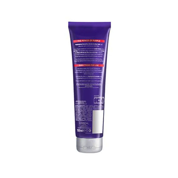 L’Oreal Elvive Colour Protect Anti-Brassiness Purple Conditioner – 150ml 2 L’Oreal Elvive Colour Protect Anti-Brassiness Purple Conditioner – 150ml