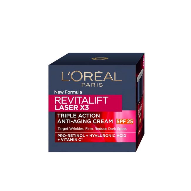 L’Oreal Paris Revitalift Laser X3 Day Cream SPF 25 – 50ml L’Oreal Paris Revitalift Laser X3 Day Cream SPF 25 – 50ml