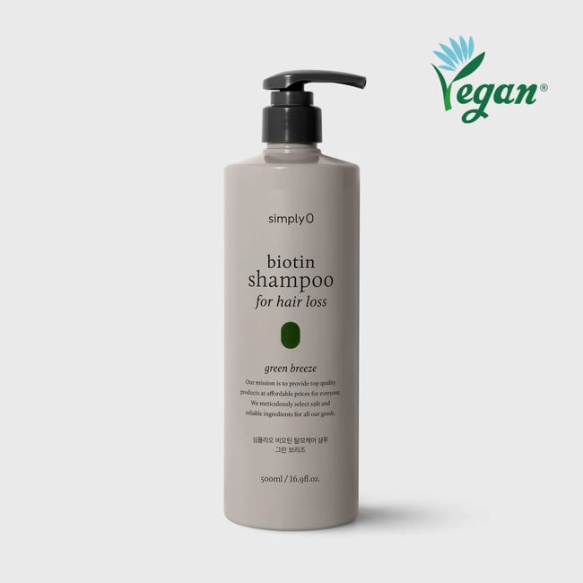 simplyO Biotin Shampoo for Hair Loss Green Breeze 500ml simplyO Biotin Shampoo for Hair Loss Green Breeze 500ml