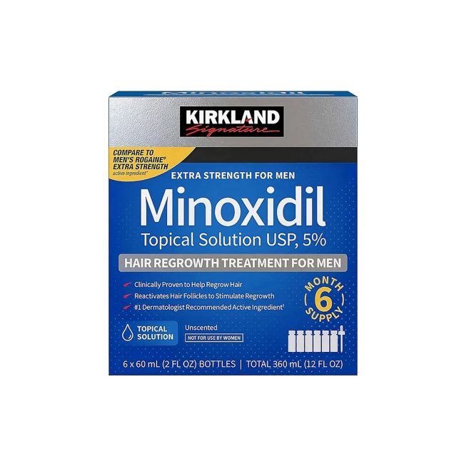 Kirkland Minoxidil 5% Topical Solution – 6 Month Supply Kirkland Minoxidil 5% Topical Solution – 6 Month Supply