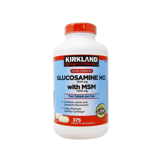 Kirkland Signature Extra Strength Glucosamine HCI 1500mg, With MSM 1500mg – 375 Tablets Kirkland Signature Extra Strength Glucosamine HCI 1500mg, With MSM 1500mg – 375 Tablets