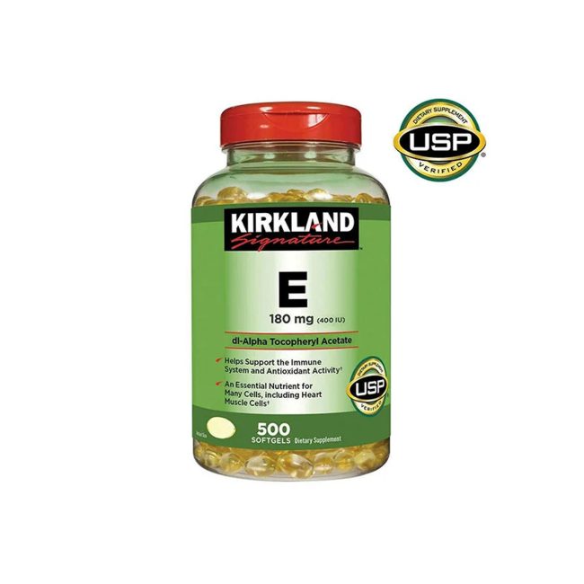 Kirkland Signature Vitamin E 400 IU 180 mg – 500 Softgels Kirkland Signature Vitamin E 400 IU 180 mg – 500 Softgels