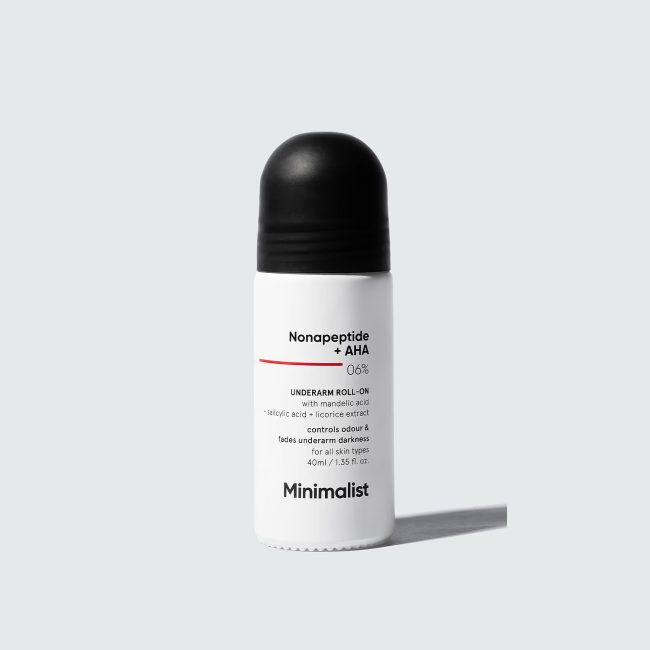 Minimalist Nonapeptide + AHA BHA 06% Underarm Roll On- 40ml Minimalist Nonapeptide + AHA BHA 06% Underarm Roll On- 40ml