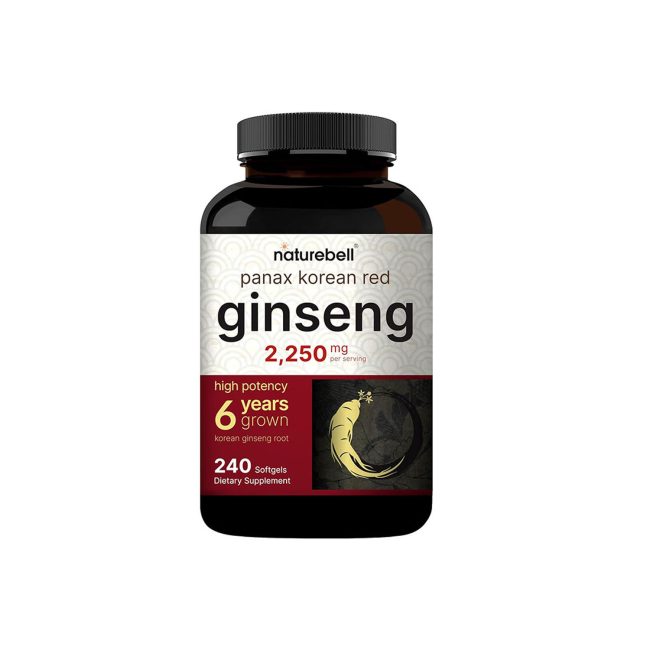 NatureBell Panax Korean Red Ginseng 2250mg – 240 Softgels NatureBell Panax Korean Red Ginseng 2250mg – 240 Softgels