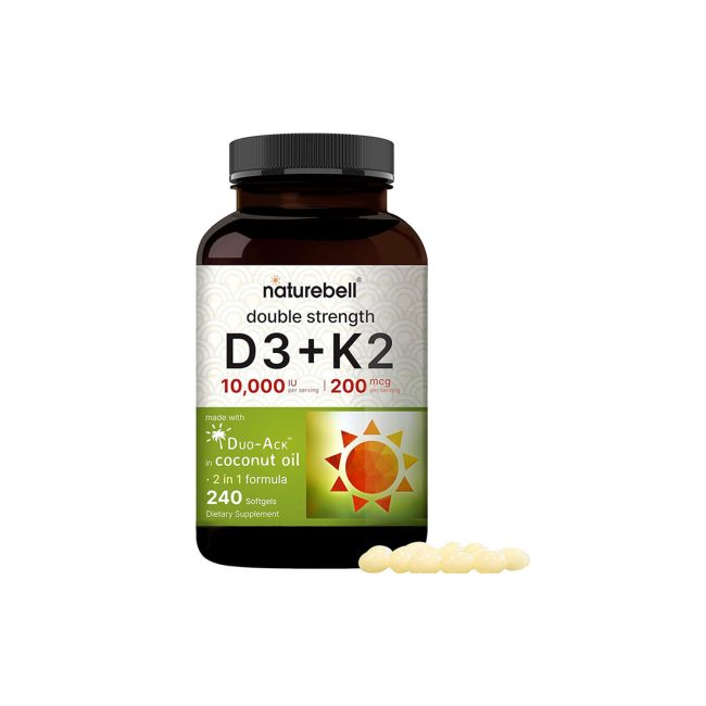 NatureBell Vitamin D3 K2 – 240 Softgels NatureBell Vitamin D3 K2 – 240 Softgels