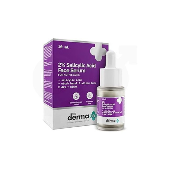 The Derma Co 2% Salicylic Acid Face Serum for Acne & Acne Marks – 10 ml The Derma Co 2% Salicylic Acid Face Serum for Acne & Acne Marks – 10 ml