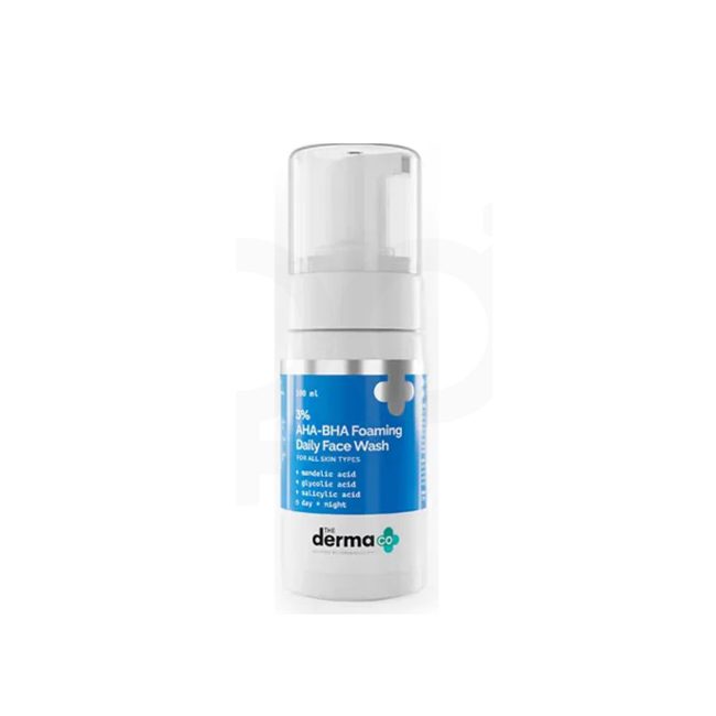 The Derma Co 3% AHA+BHA Foaming Daily Face Wash 100ml The Derma Co 3% AHA+BHA Foaming Daily Face Wash 100ml