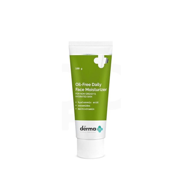The Derma Co Oil-Free Daily Face Moisturizer With Hyaluronic Acid, Ceramides & Multivitamins for Non-Greasy & Hydrated Skin – 100g The Derma Co Oil-Free Daily Face Moisturizer With Hyaluronic Acid, Ceramides & Multivitamins for Non-Greasy & Hydrated Skin – 100g