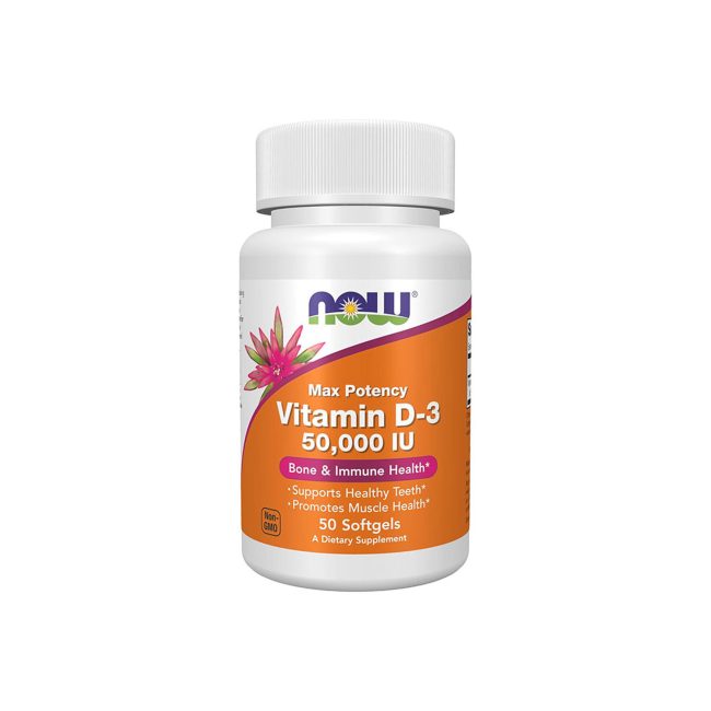 NOW Foods Vitamin D-3 50000 IU – 50 Softgels