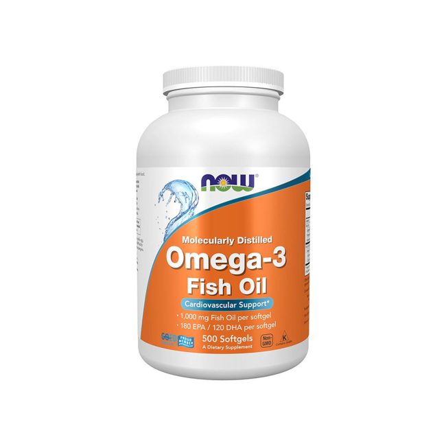 Now Foods Omega-3 Fish Oil Molecularly Distilled – 500 Softgels Now Foods Omega-3 Fish Oil Molecularly Distilled – 500 Softgels