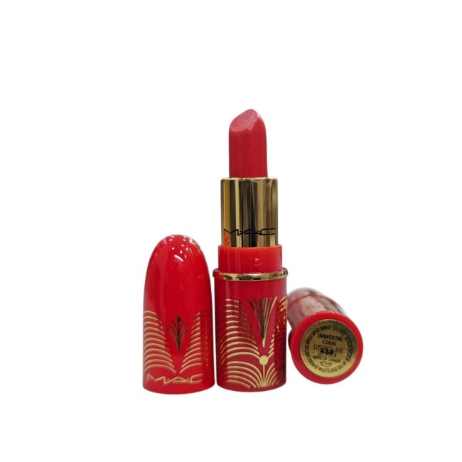 Immortal Coral MAC Mini Lustreglass Sheer-Shine Lipstick 1.5G (Without Packet From Set ))) Immortal Coral MAC Mini Lustreglass Sheer-Shine Lipstick 1.5G (Without Packet From Set )
